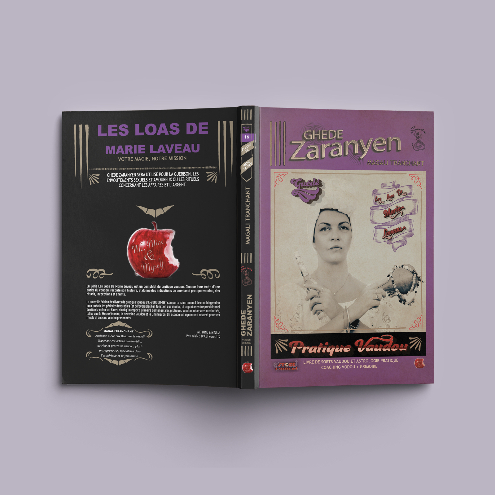 Arrière du livre Ghédé Zaranyen, couverture cartonnée, série Les Loas de Marie Laveau